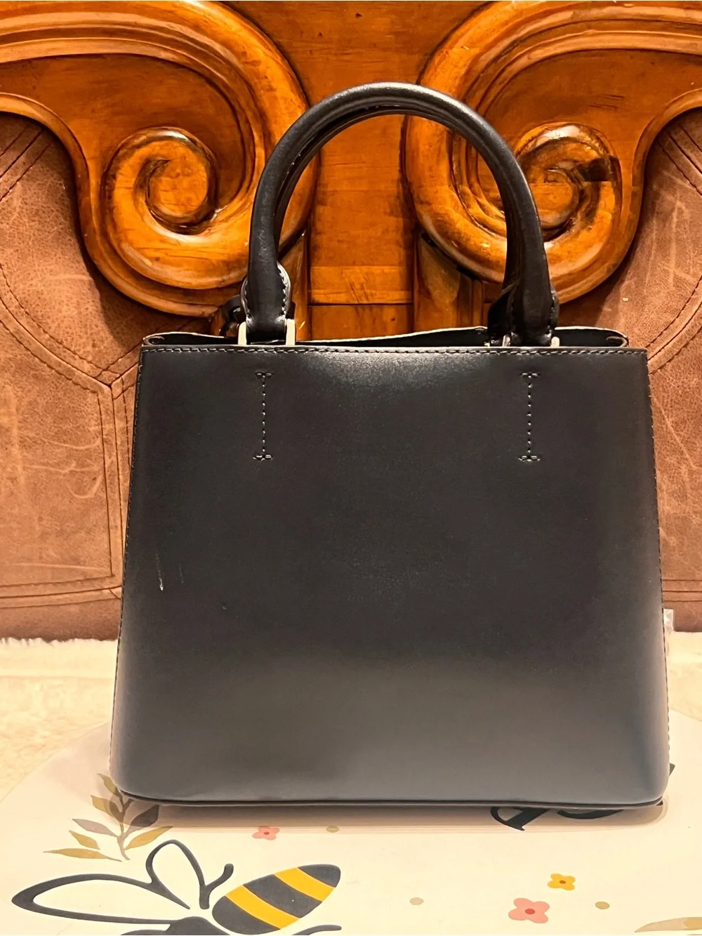 Michael Kors Colorblock Satchel in Blue, Pink, Gold & Black crossbody bag